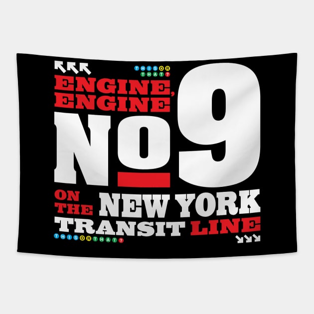 Engine, Engine No.9 Tapestry by DIGABLETEEZ