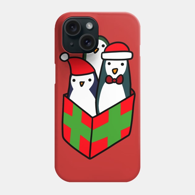 Christmas Gift Penguins Phone Case by saradaboru