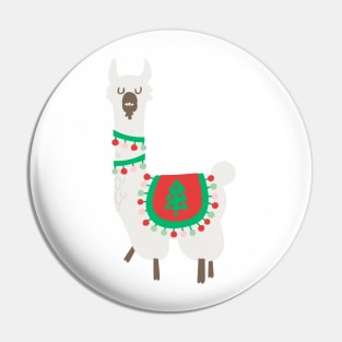 Christmas llama Pin