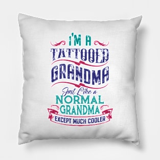 Tattooed Grandma Pillow