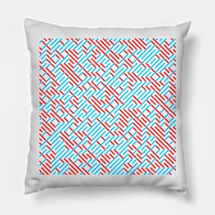 Impossible Blue/Green Maze Pillow