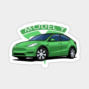 Model Y electric car green Magnet