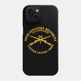 1st Bn - 58th Infantry Regiment - Infantry Br Phone Case