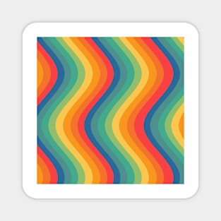 Retro curved lines Magnet