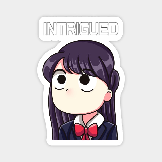 Komi Can't Communicate - intrigued Magnet by Dokey4Artist