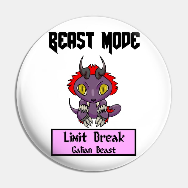 Beast Mode Vincent Valentine Limit Break Galian Beast Pin by Gamers Utopia