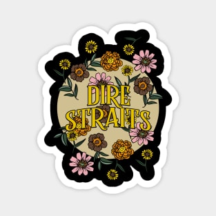 Dire Straits Name Personalized Flower Retro Floral 80s 90s Name Style Magnet