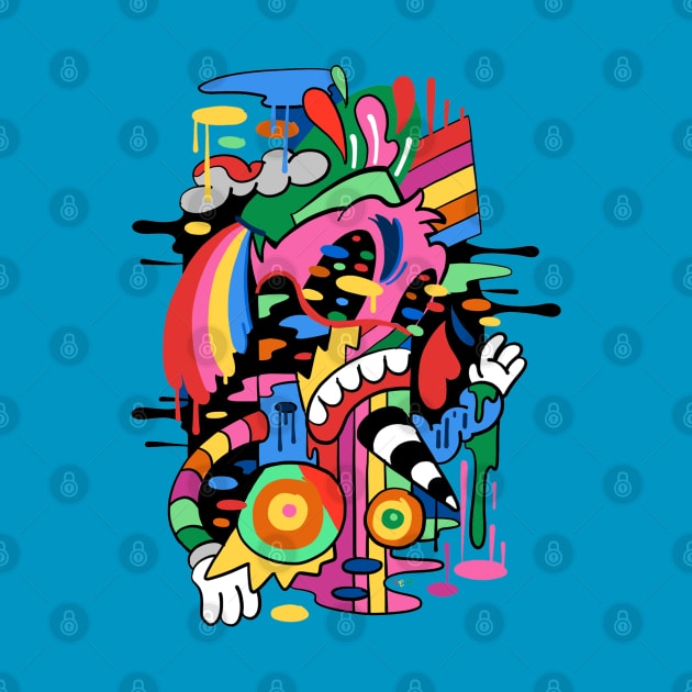 Abstract Trippy Sailor Man Cartoon Design by ms_wearer