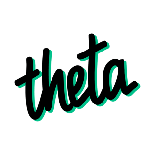Greek Alphabet: theta (black-green) T-Shirt
