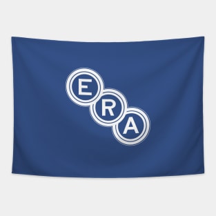 ERA (English Racing Automobiles) emblem (1933-1954) - white print Tapestry