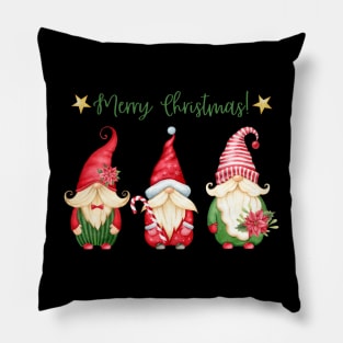 Gnomie Merry Christmas Pillow