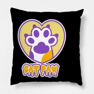 Cat paw, paw print, cute paw Pillow