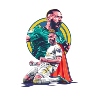 Benzema Reigns: Illustrating the Majesty of a Football King T-Shirt