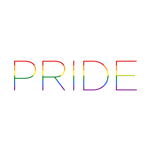 Pride LGTBIQ+ community lettering symbol by Drumsartco