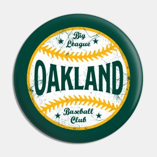 Oakland Retro Big League Baseball - Green Pin