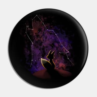 Dream Big - Cute Fox Stars - Space Galaxy Howl Pin