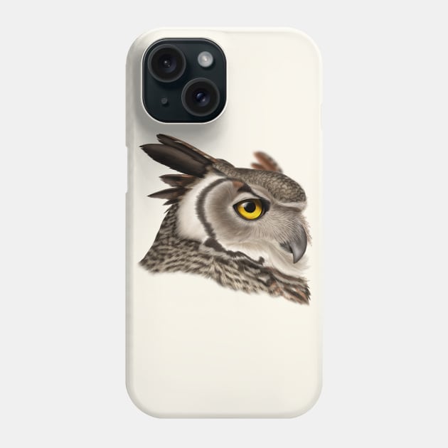 Great Horned Owl Phone Case by artofnym