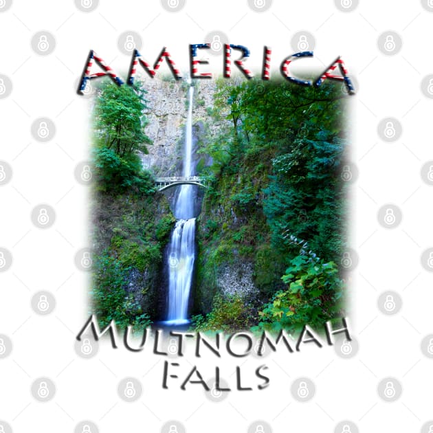 America - Oregon - Multnomah Falls by TouristMerch