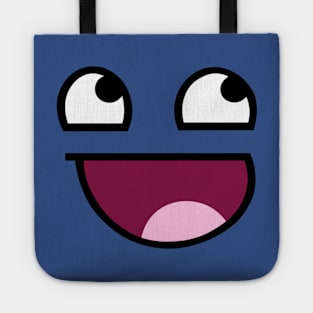 Smiley Happy Face Blue Tote