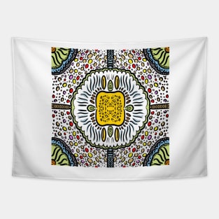 Doodle floral pattern Tapestry