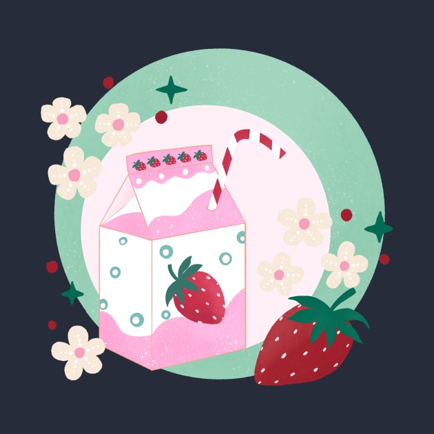 Strawberry milk badge by Home Cyn Home 