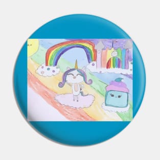 AriCorn88 Rainbow Castle Unicorn Pin