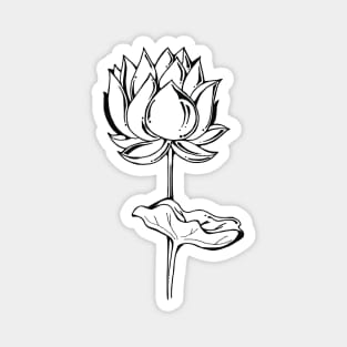 Flower Line Art Magnet