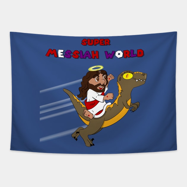 Super Messiah World pt II Tapestry by GeekVisionProductions