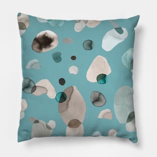 Pocket - Pebbles Terrazo Pale Teal Pillow