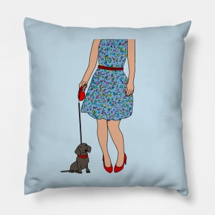 Daschund Walkies Pillow