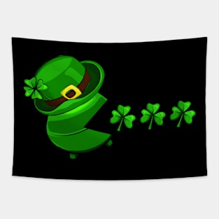 Funny Shamrock Eating Happy St Patrick's Day Men Women Kids Tapestry