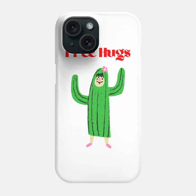 Cactus Person Asking For A Hug Phone Case by ToughCookie98