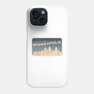 Greetings From Minneapolis Minnesota Retro Night Phone Case