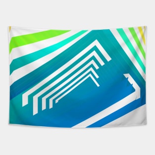 Geometric sunset abstract Tapestry