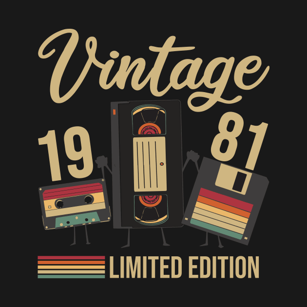 Cassette Cassette Tape 1981 Vintage Gift T-Shirt by POS