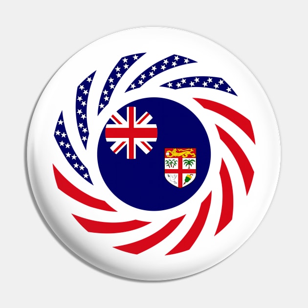 Fijian American Multinational Patriot Flag Series Pin by Village Values