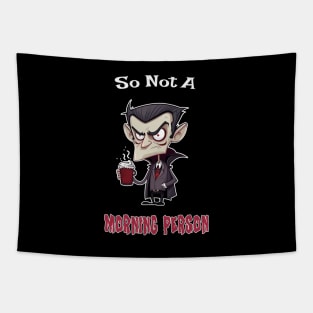 Coffee Vampire No Morning Person Fun Tapestry