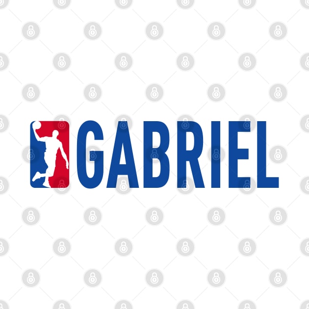 Gabriel NBA Basketball Custom Player Your Name T-Shirt by Baseball Your Name