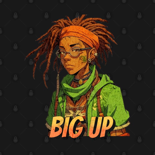 Jamaican Manga Boy Big up by rastaseed