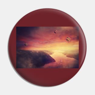 meditative sunset Pin