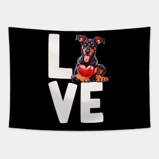 Doberman Pinscher Love Tapestry