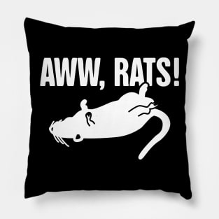 Aww, Rats | Cute Funny Rat Gift Pillow