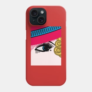 Pop Art Cartoon Girl Eye Red Hat Vintage 1930's Phone Case