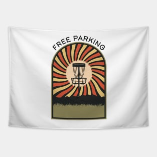 Free Parking | Disc Golf Vintage Retro Arch Mountains Tapestry