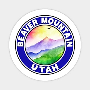 Skiing Beaver Mountain Utah Ski Mountain Magnet