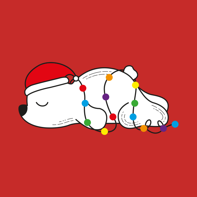 Lazy Christmas Polar Bear by Riczdodo