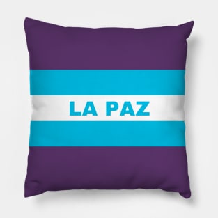 La Paz City in Honduras Flag Colors Pillow
