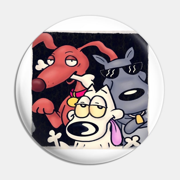 Dogs of the Nineties Pin by Moody Zombie