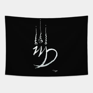 Unique Zodiac Virgo Aug-Sept Unalome Birthday Elegant Goth Zen Tapestry