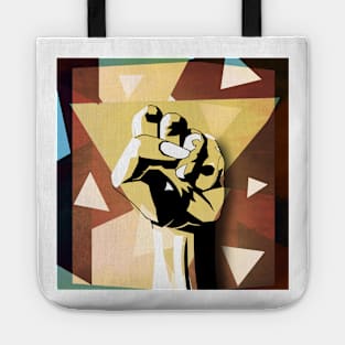 Black Lives Matter - vector shadow triangle fist Tote